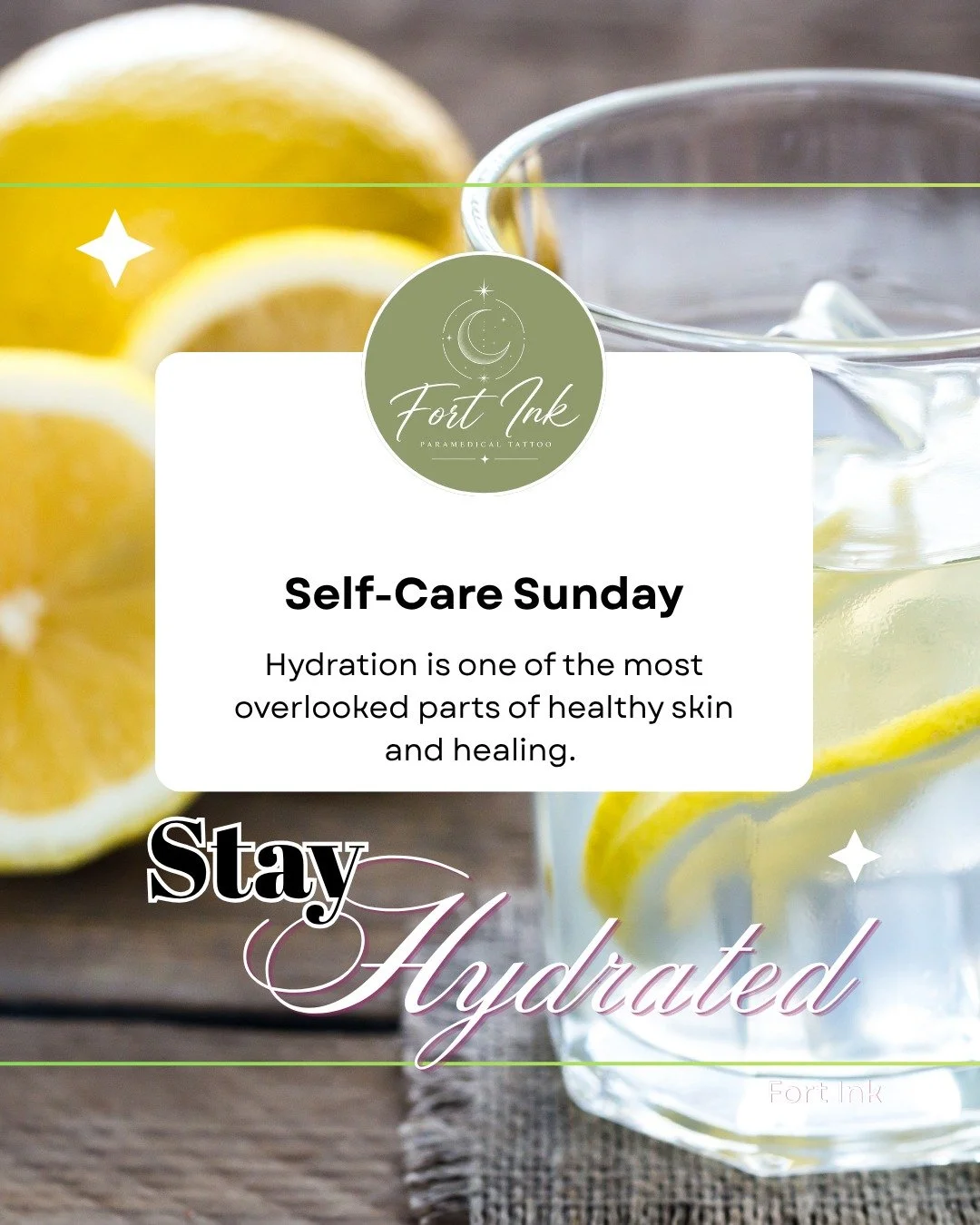 💧 Self-Care Sunday 💧
Hydration is one of the most overlooked parts of healthy skin.

When your skin is properly hydrated, it can better support elasticity, healing, and overall skin health. Whether you're focused on scars, stretch marks, or simply 