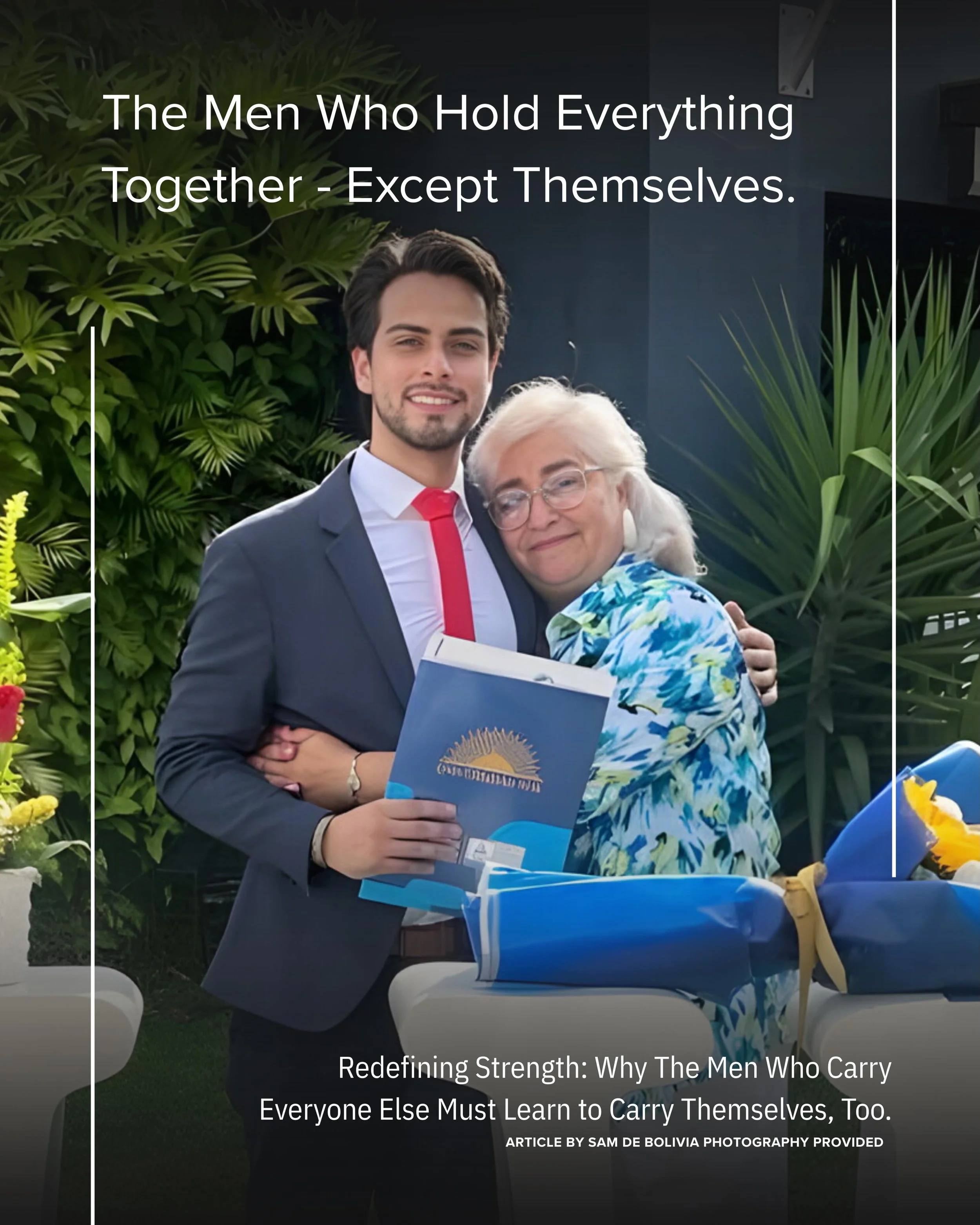 In this powerful piece, writer @samdebolivia reflects on grief, responsibility, and the silent burden many men carry. After watching his friend navigate the loss of his mother, he noticed something striking: while his friend made sure everyone else w