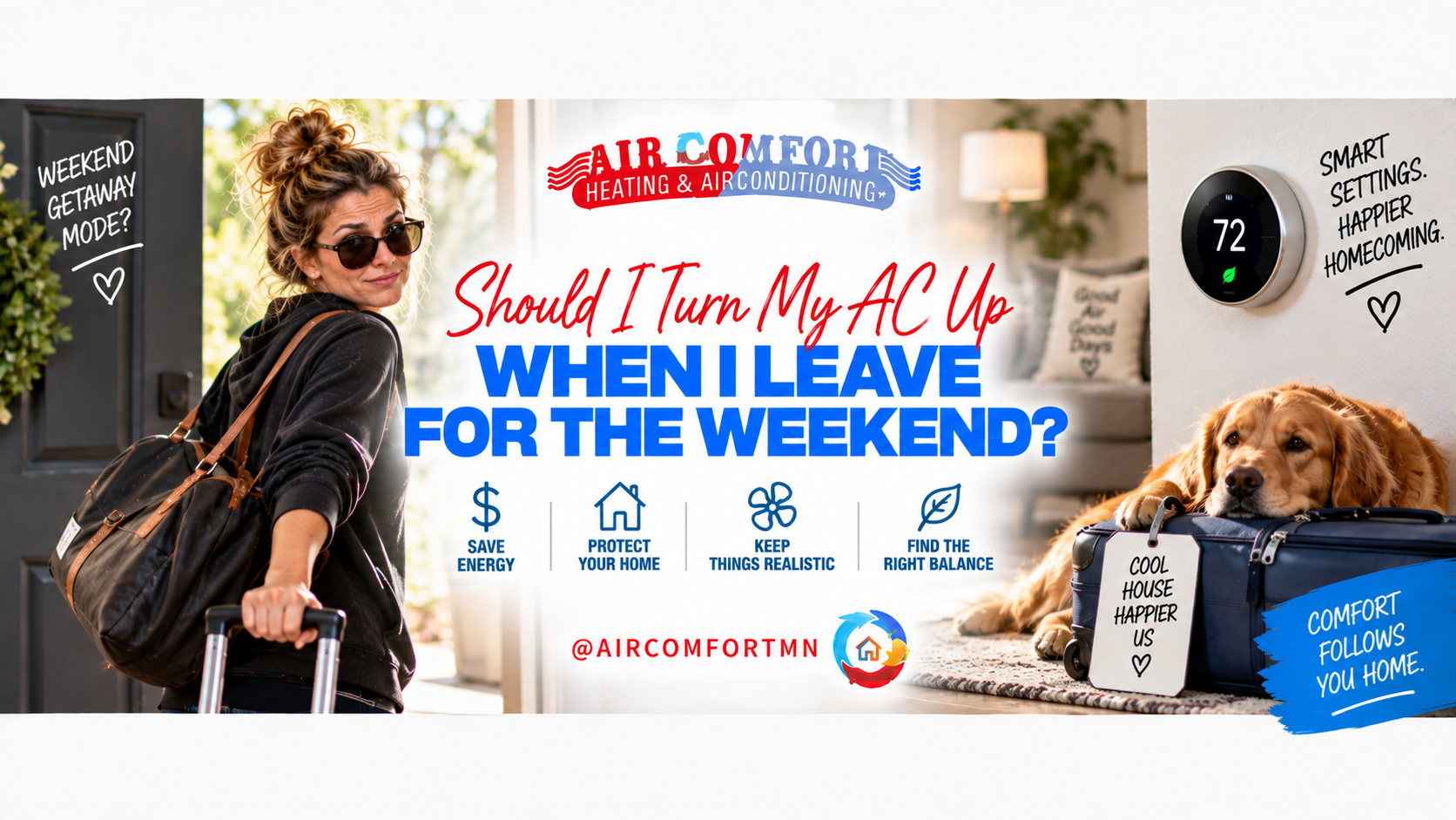 Should I Turn My AC Up When I Leave for the Weekend?