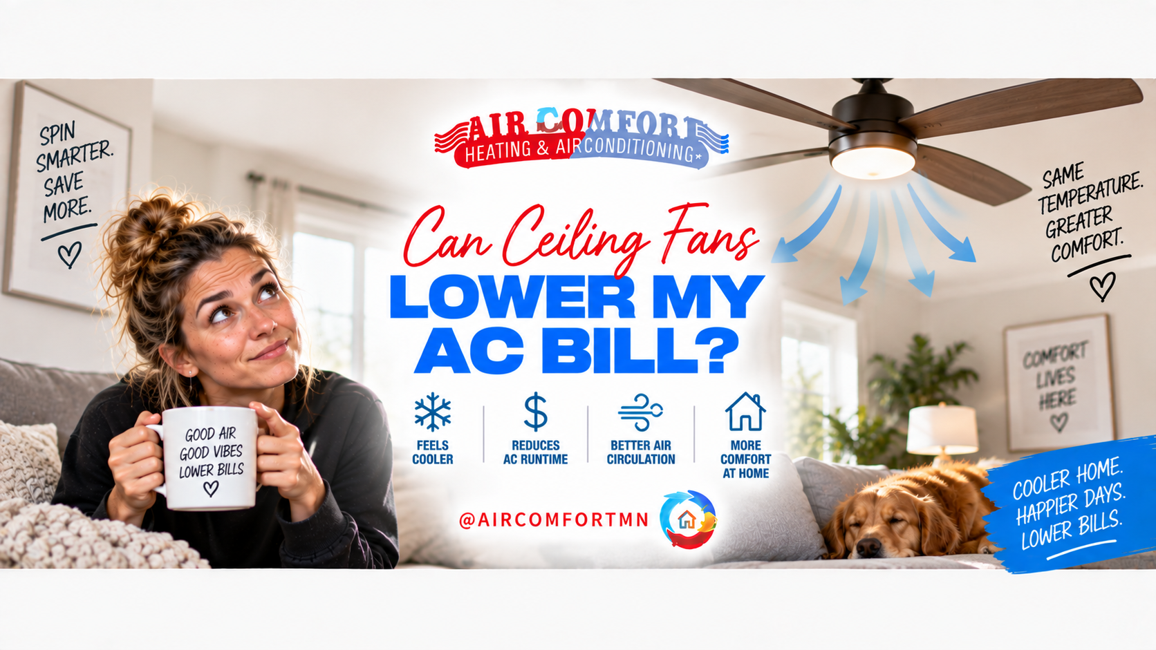 Can Ceiling Fans Lower My AC Bill?