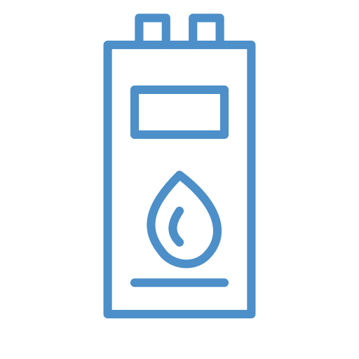 Icon of a blood glucose meter with a small display screen and a blood drop symbol.