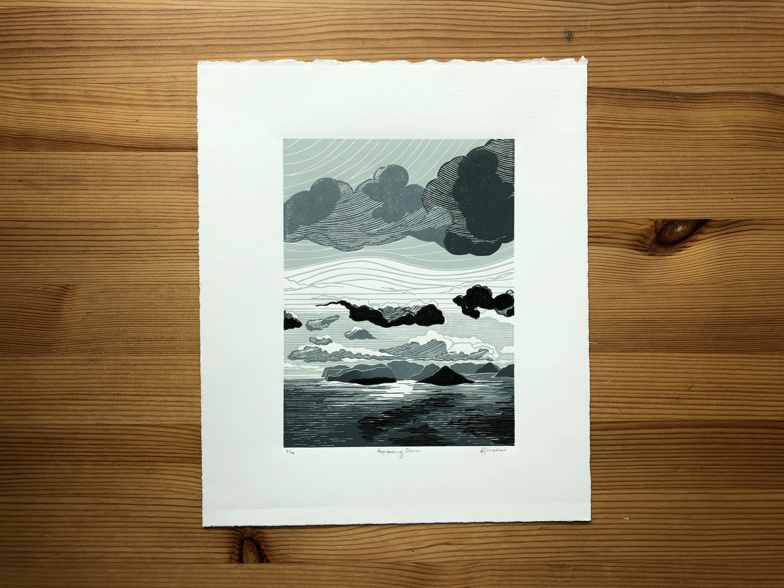 Approaching Storm Reduction Linocut by Rachel Hopkins (8).JPG
