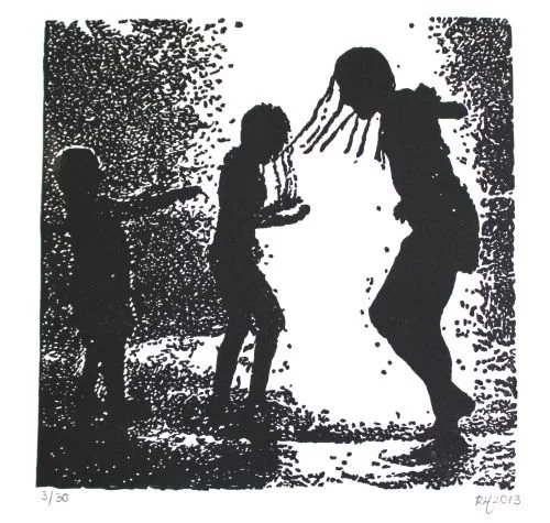 Water Play Linocut by Rachel Hopkins (4).jpg