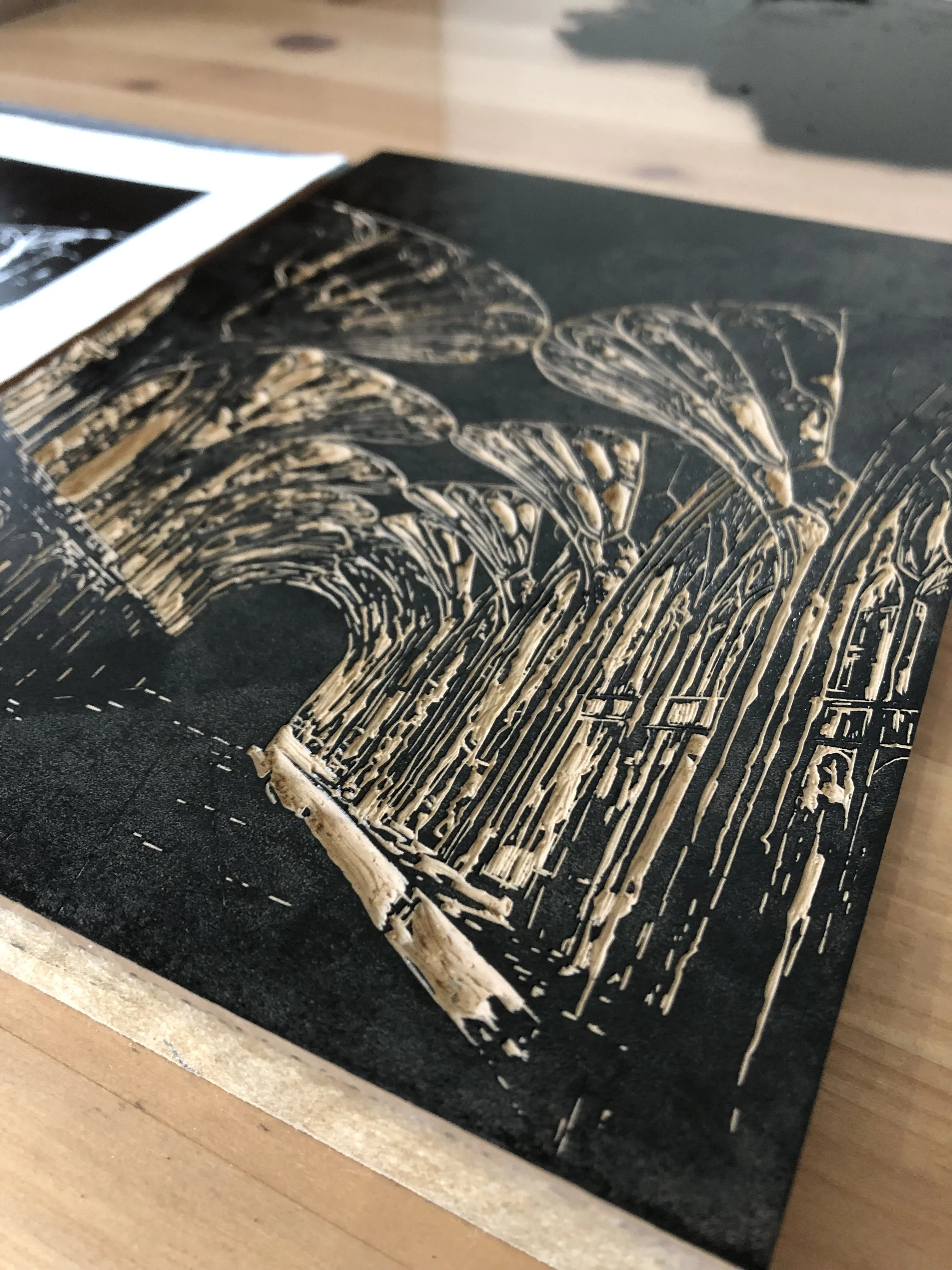 Gloucester Cathedral Linocut by Rachel Hopkins (3).JPG
