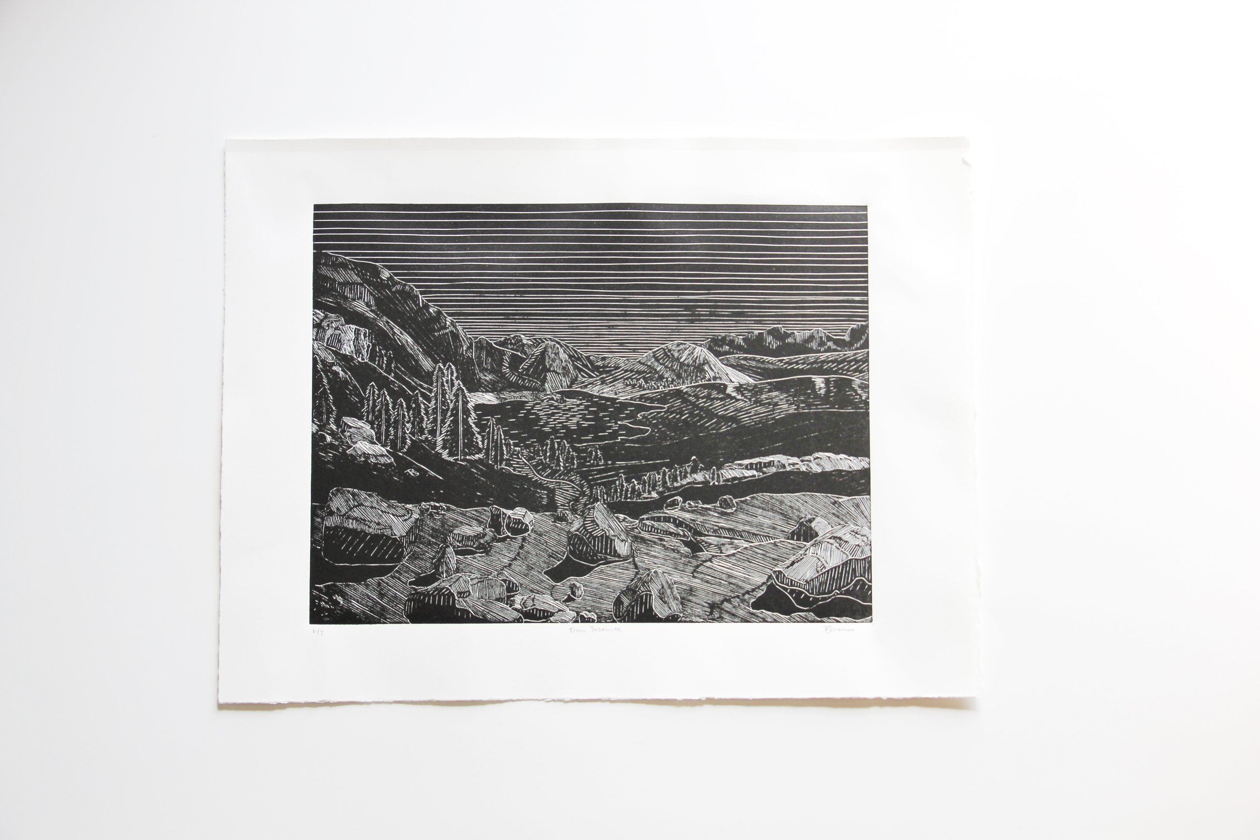View From Yosemite Linocut by Rachel Hopkins (4).JPG