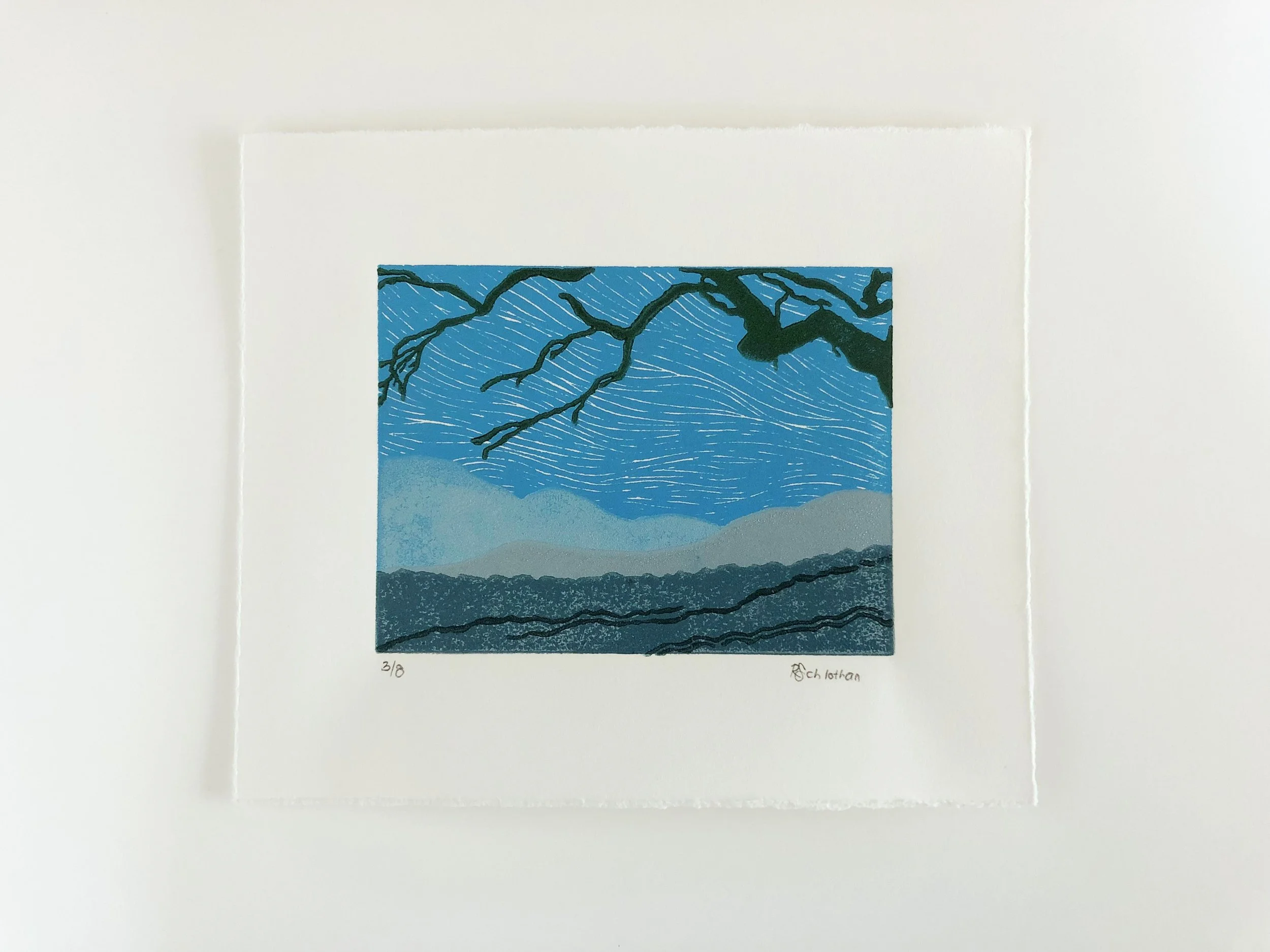 Mini Reduction Landscape Linocut by Rachel Hopkins (2).JPG