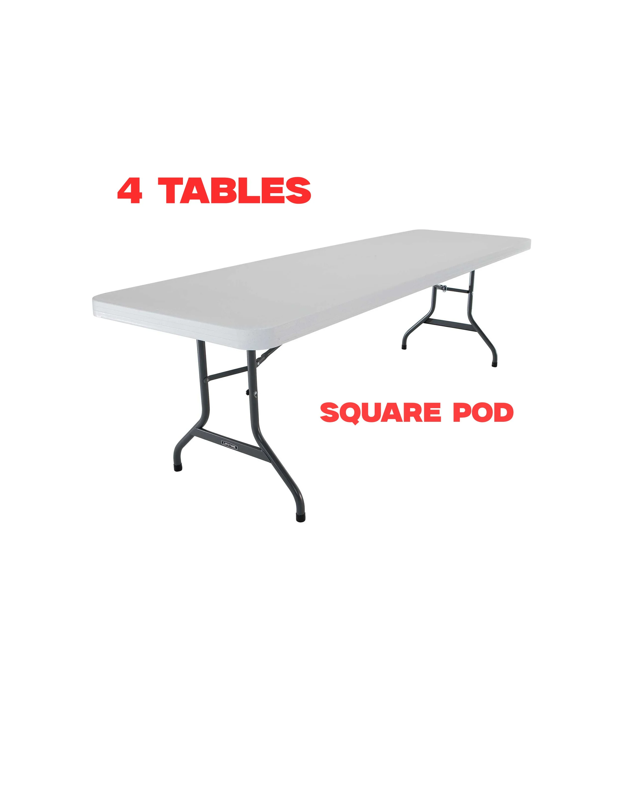 Pods Of 4 Tables Front (Red Booth)