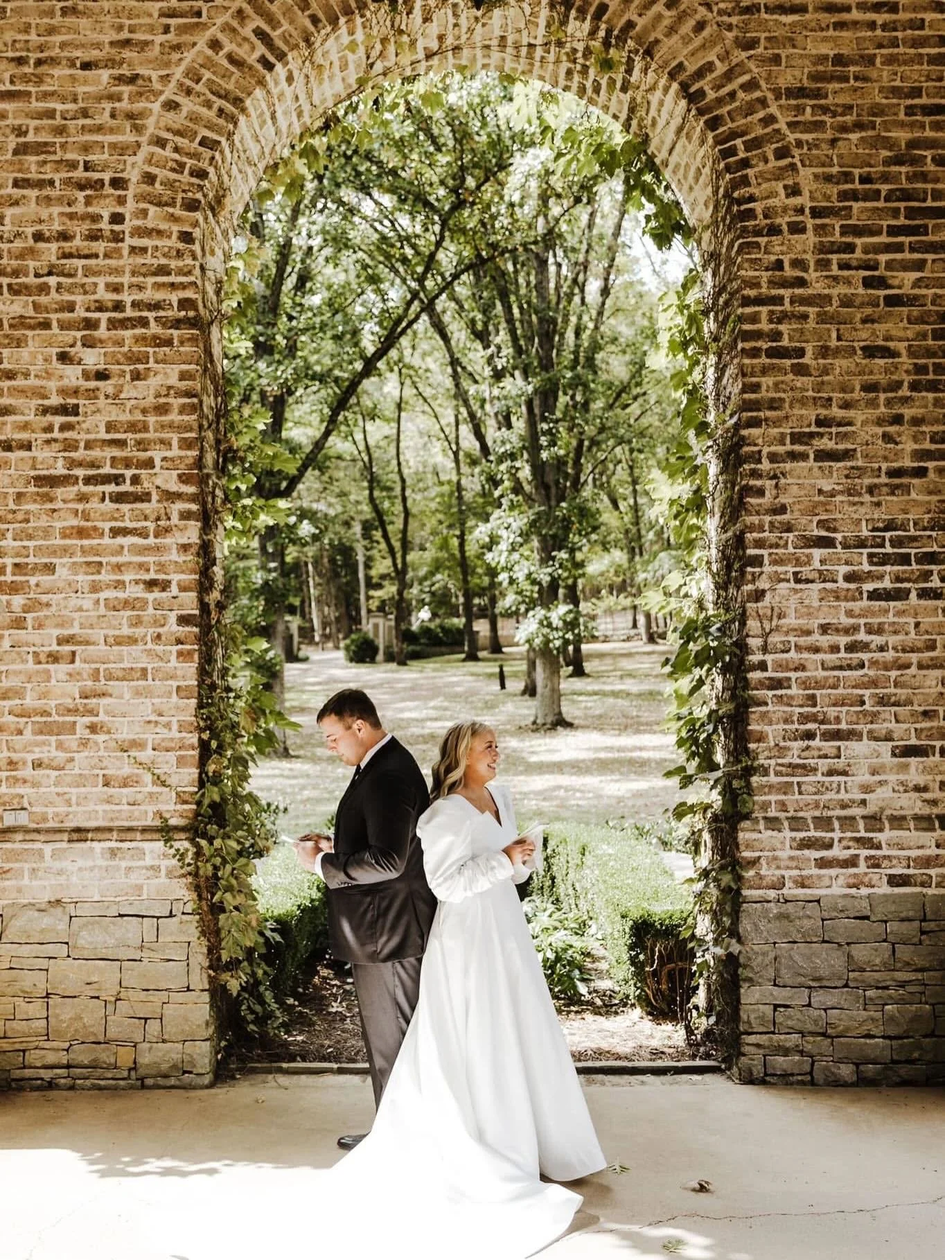 First look or first touch? ✨
There&rsquo;s no wrong choice! Do what feels most like you.

A first look gives you a quiet moment together before the aisle, calming nerves and letting you soak each other in before the whirlwind begins. A first touch ke