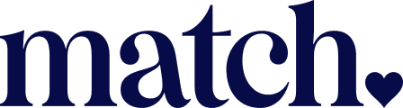 Text that reads 'match' with a small heart icon