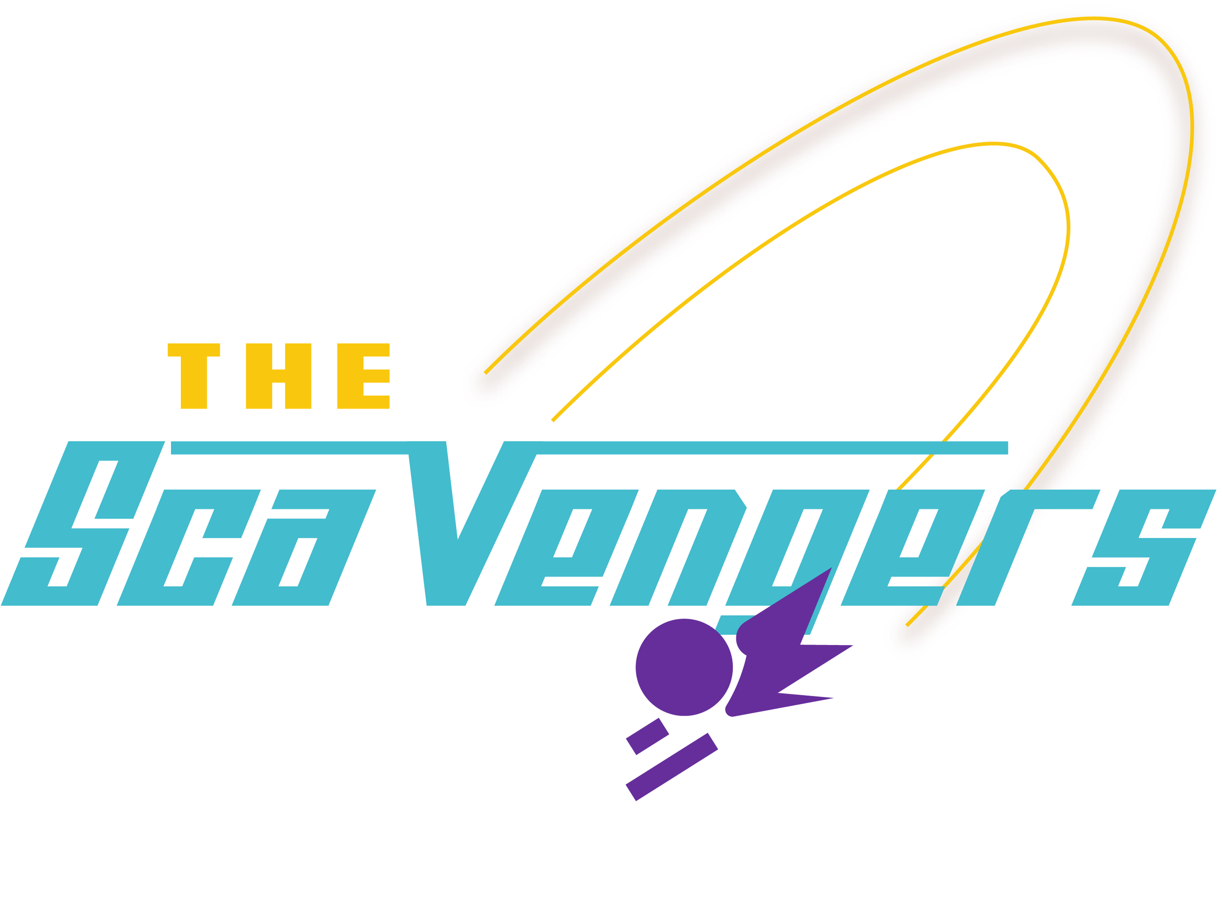 Title 'The' with the word 'Speed' in large teal letters, a purple arrow pointing right, and a purple stylized rocket launching with purple particle effects.
