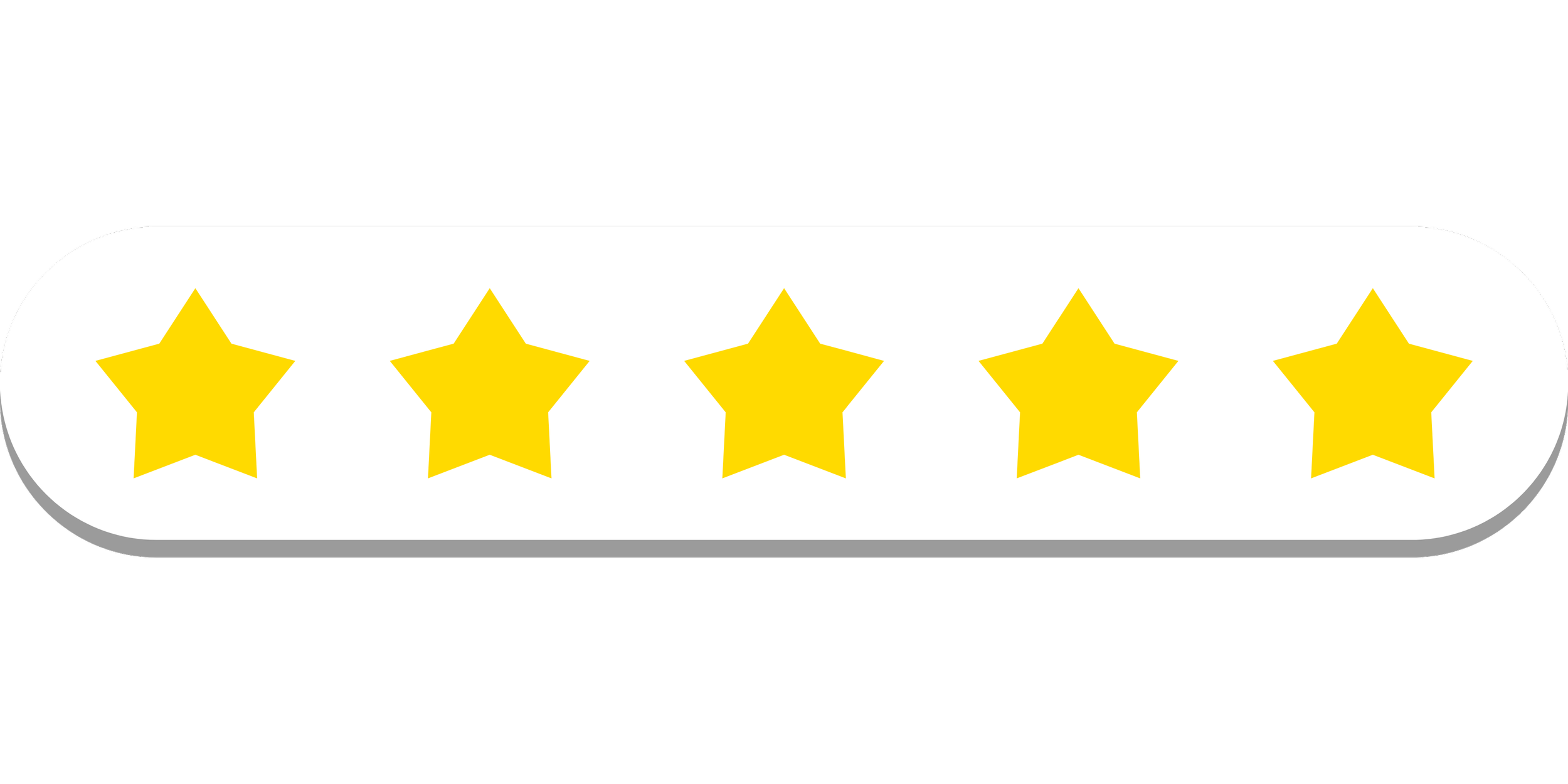 Five yellow stars in a row with a five-star rating.