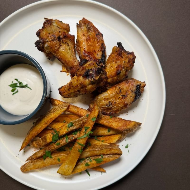 Lemon Pepper Wings &amp; Old Bay Fries