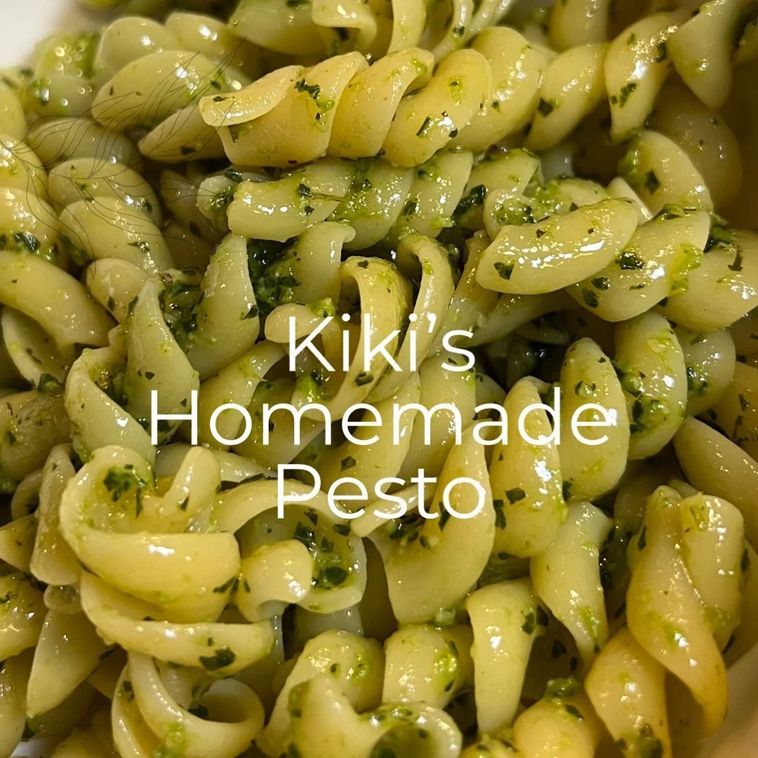 Kiki&rsquo;s Homemade Pesto
.
.
.
Ever since I tried Kiki&rsquo;s homemade pesto, I fell in love with it! Growing up in an Asian household, we never made fresh pesto so I never really cared for it. It&rsquo;s now a staple in our kitchen a least twice