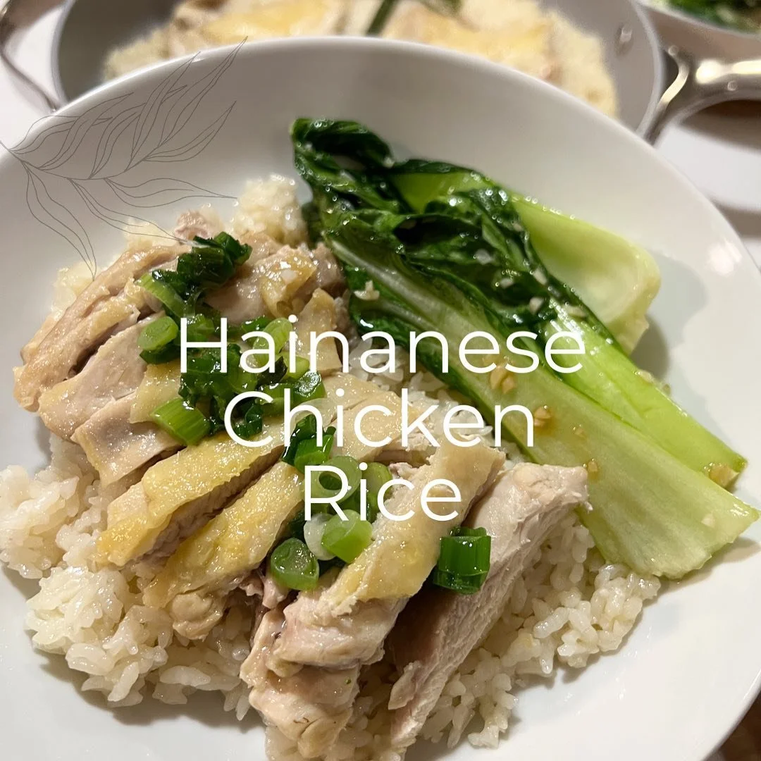 Hainanese Chicken Rice
.
.
.
This is the ultimate comfort food. It takes only 20 mins to cook and in one pot (less clean up). I always wanted to try this and it was pretty good for my first time! Next time I&rsquo;d probably add some fish sauce or da