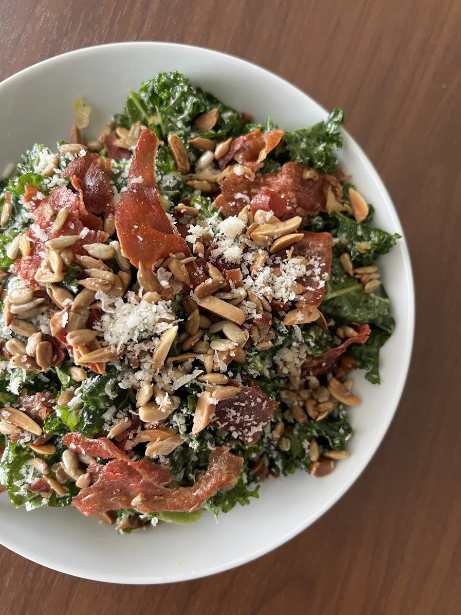 Parmesan Prosciutto Kale Salad