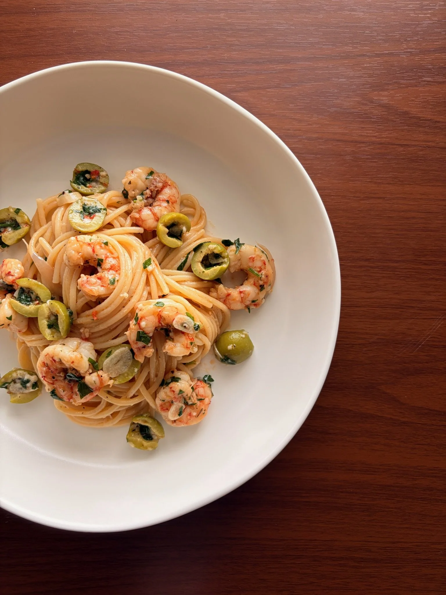Shrimp &amp; Olive Aglio e Olio