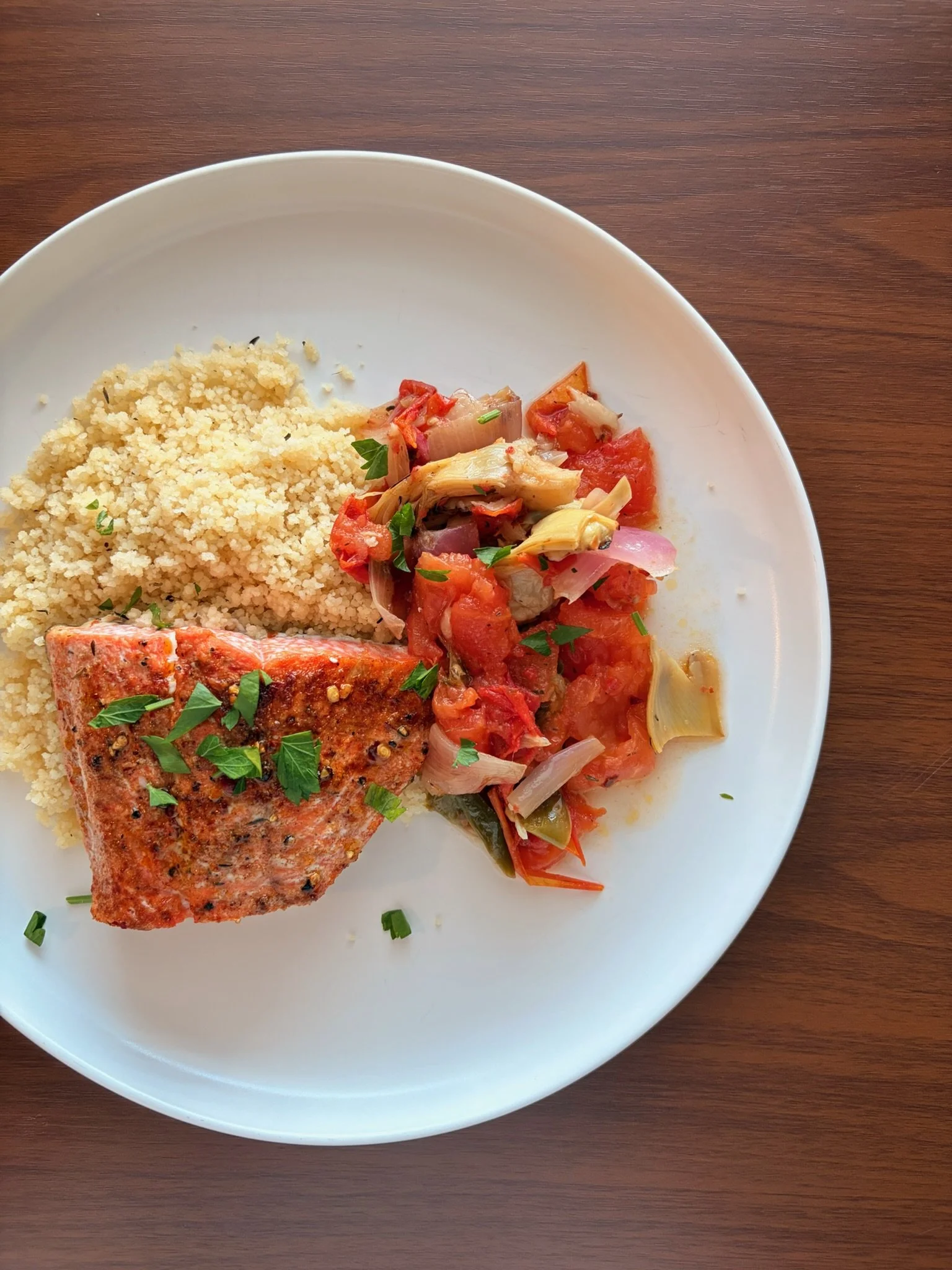 Roasted Salmon with Summer Tomatoes
