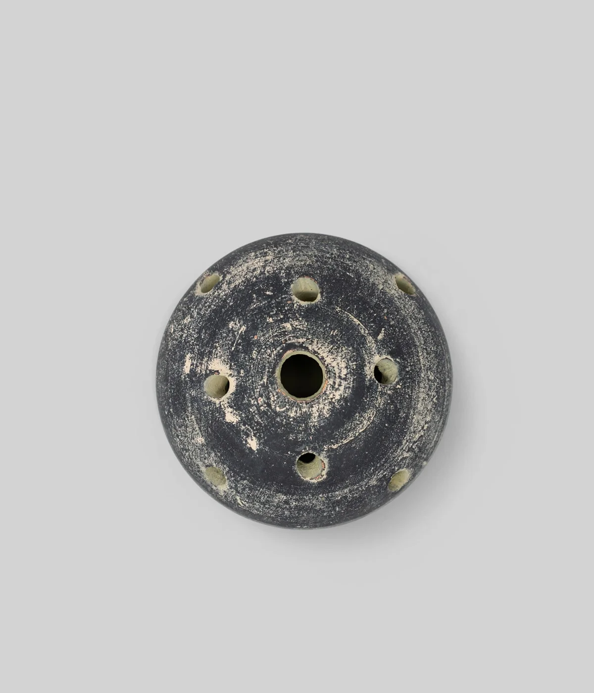 Terra Cotta Frog Vase, Grey Patina Top.webp