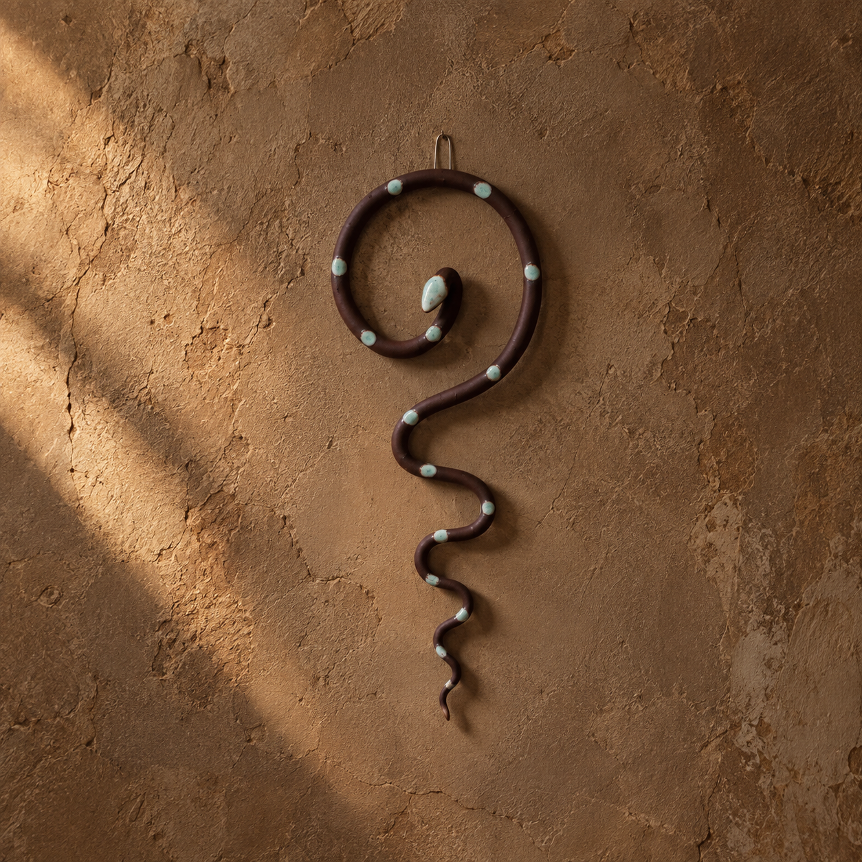 Handmade Ceramic Wall Snake, Stevie