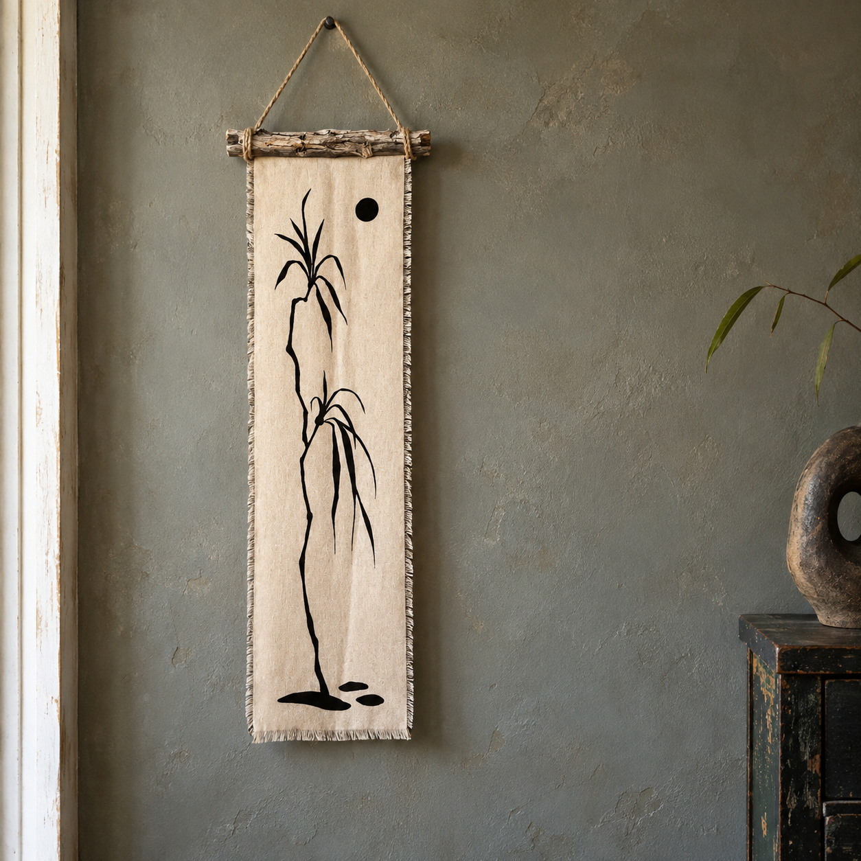 Hand-Painted Linen Wall Hanging Sunblind.png