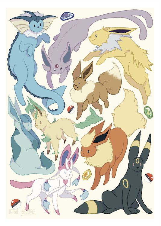 [SM] Eeveelution Print