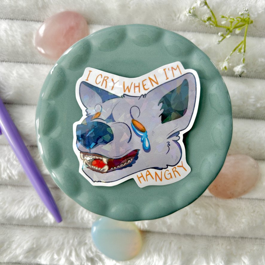 Hangry Wolf Sticker