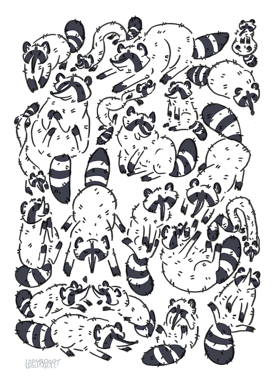 [SM] Rowdy Raccoons Print