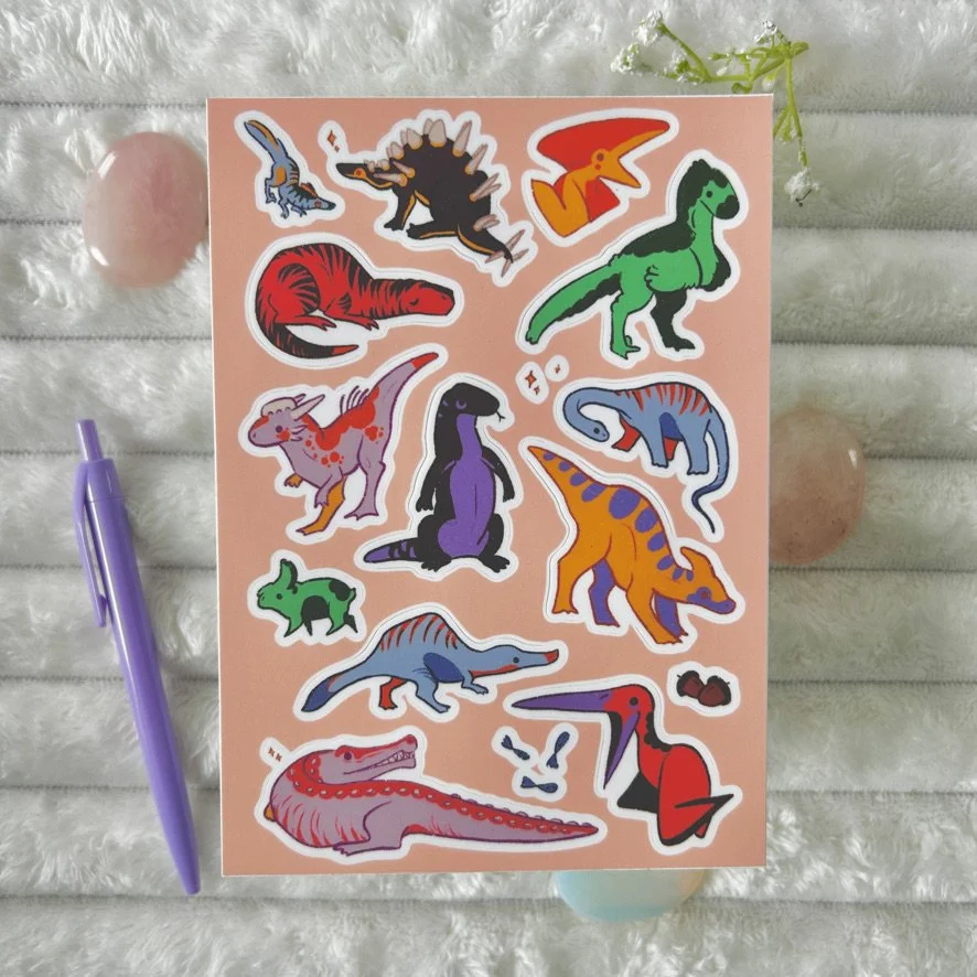 Dinosaur Sticker Sheet