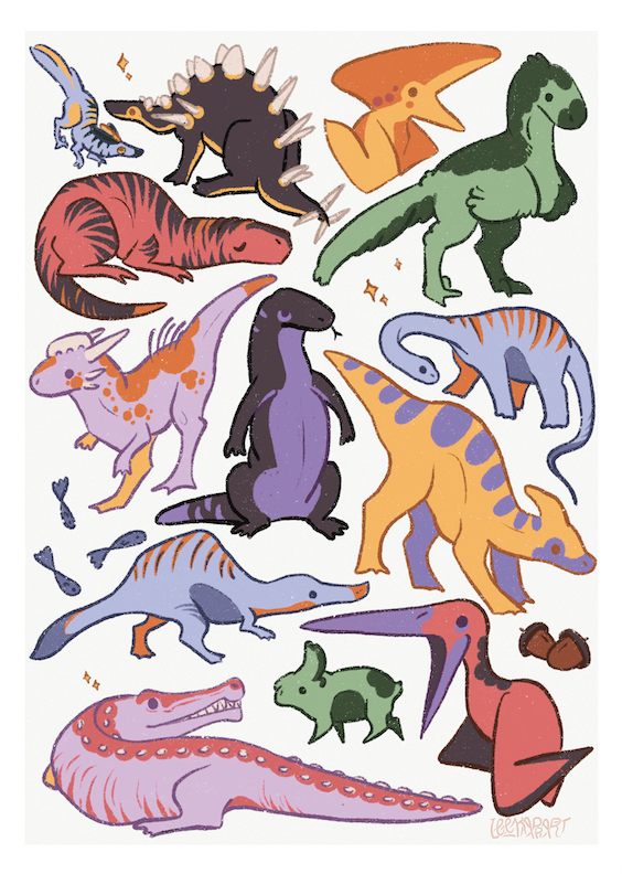 [SM] Delightful Dinosaur Print