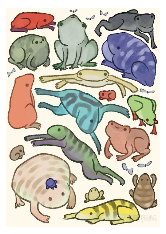 [SM] Frolicking Frogs Print