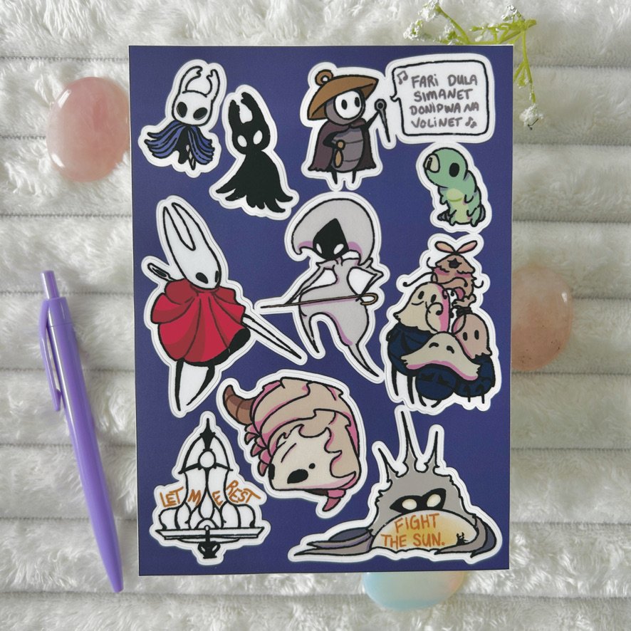 Hollow Knight Sticker Sheet
