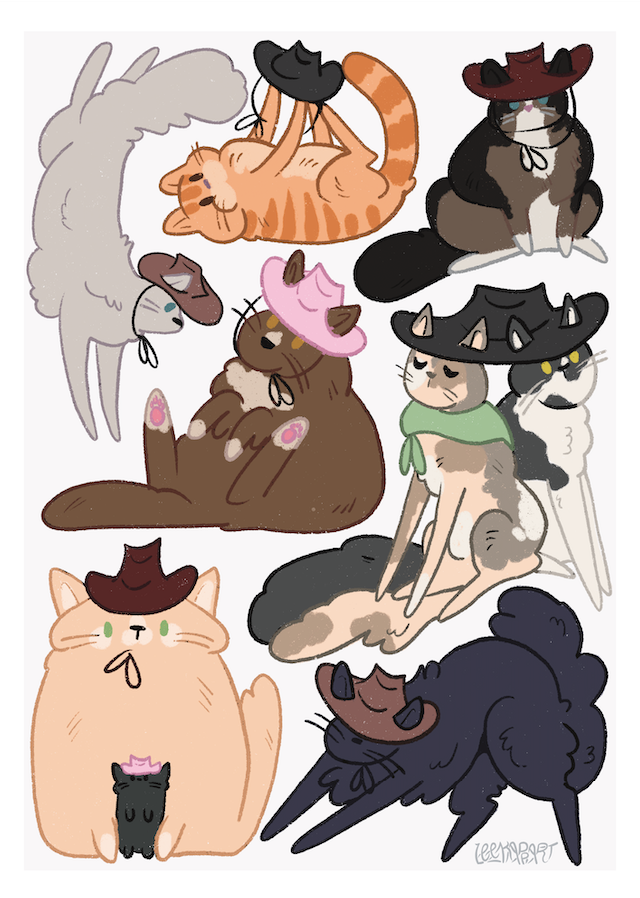 [SM] Cowboy Cats Print