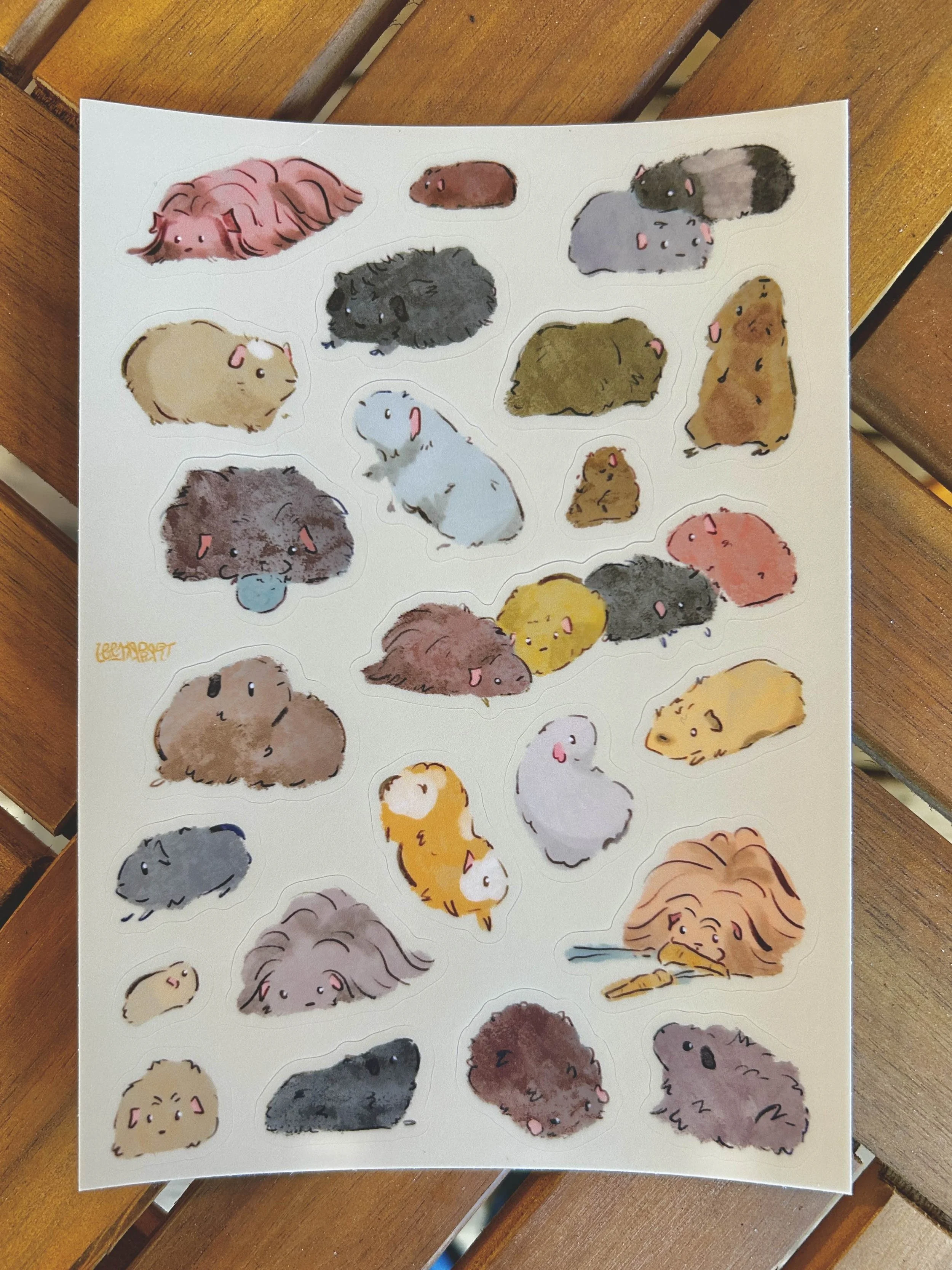 Guinea Pig Sticker Sheet