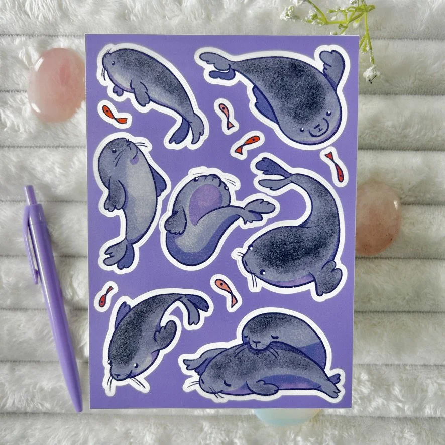 Harbor Seal Sticker Sheet