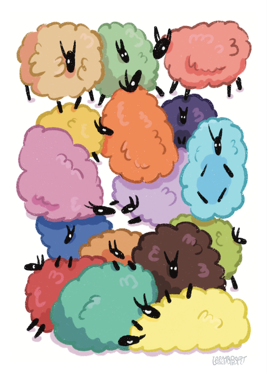 [SM] Cotton Candy Sheep Print