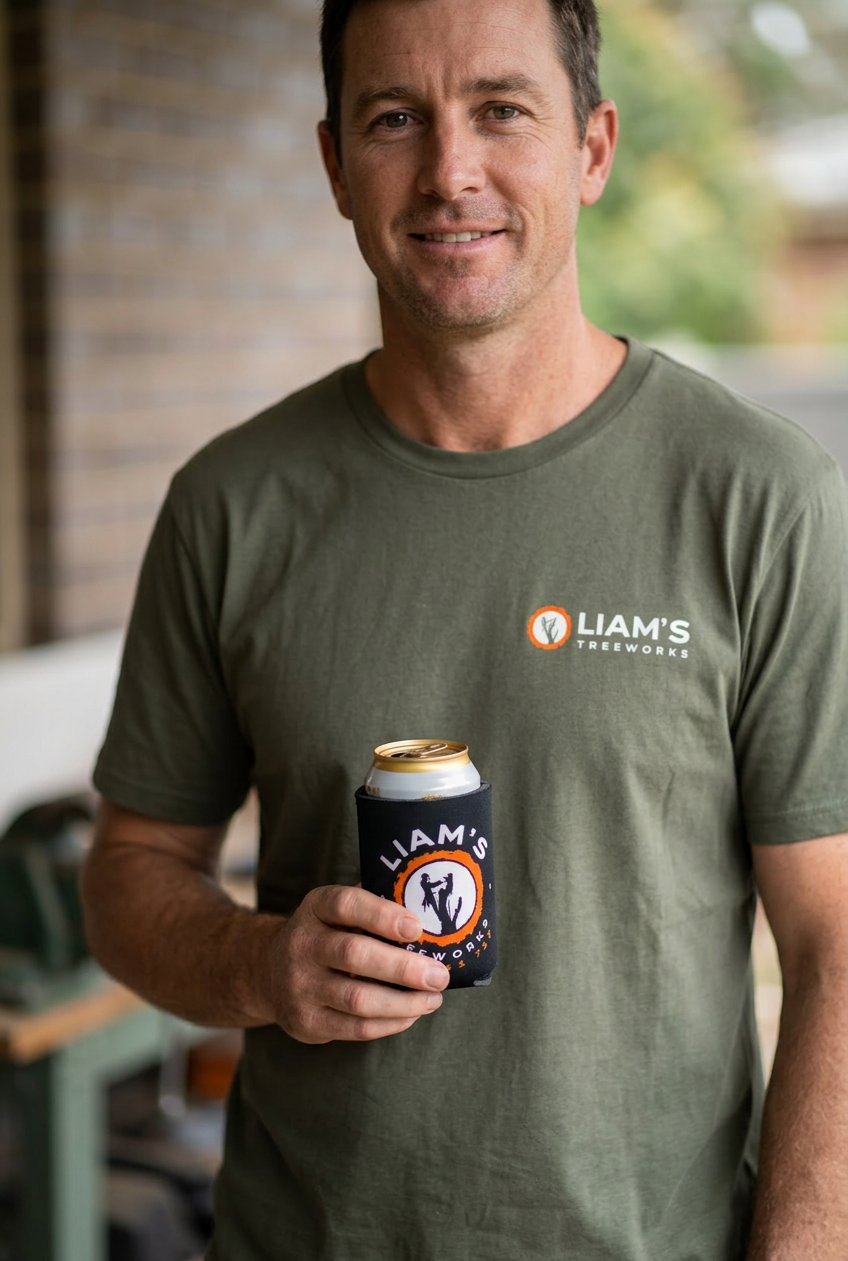 Tee and Stubby Cooler combo - Liam's Treeworks