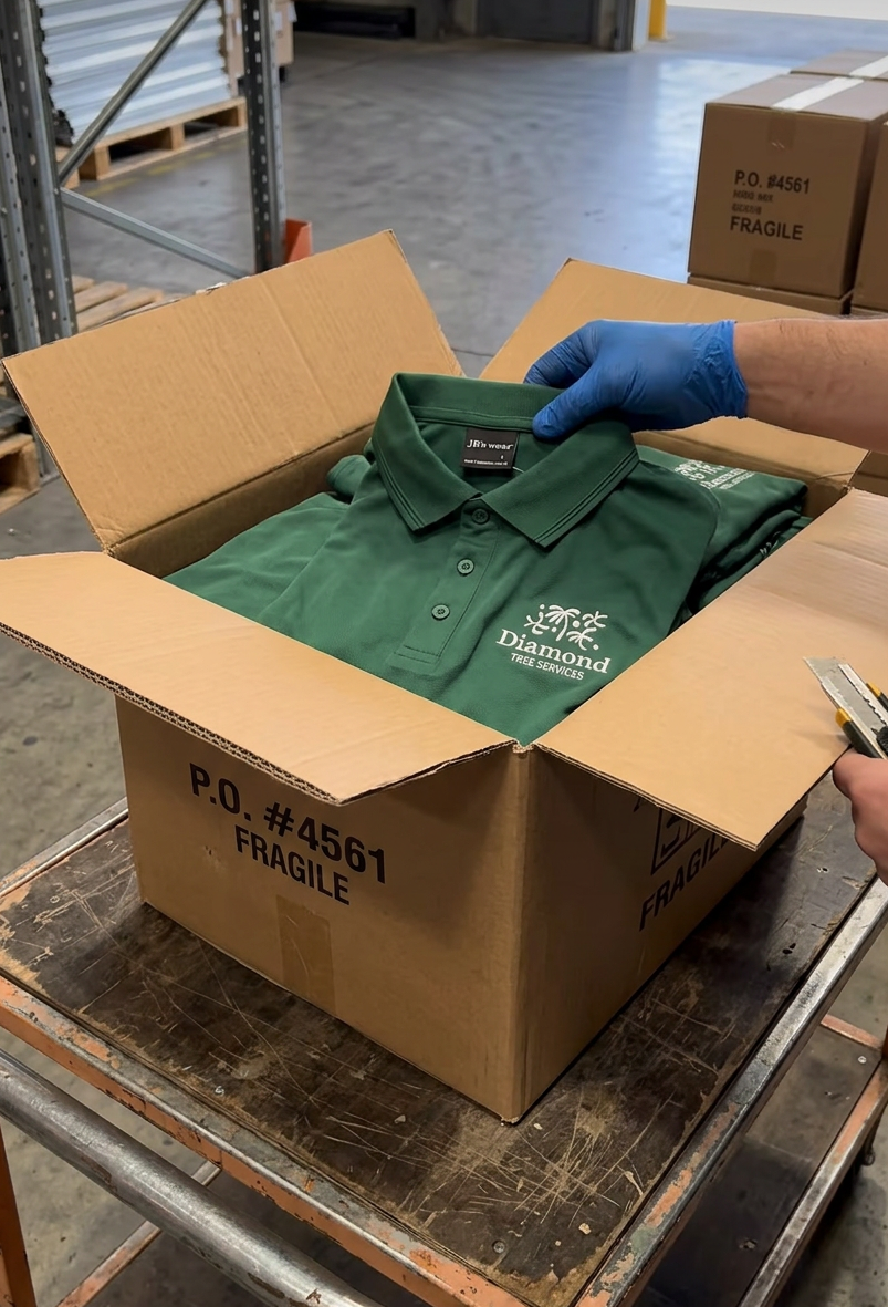 Polos for work uniforms - Diamond Tree Service
