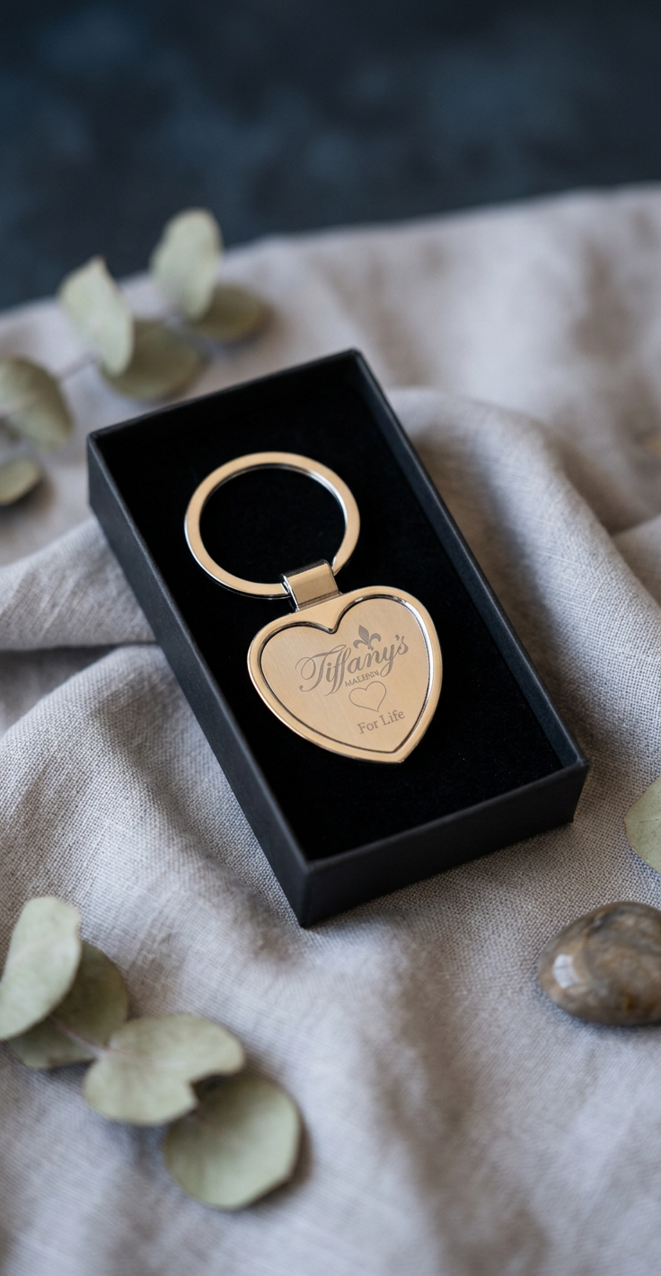 Keyring - engraved metal - Tiffany's Maleny