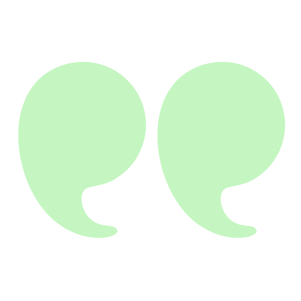 Two overlapping light green speech bubbles on a black background.