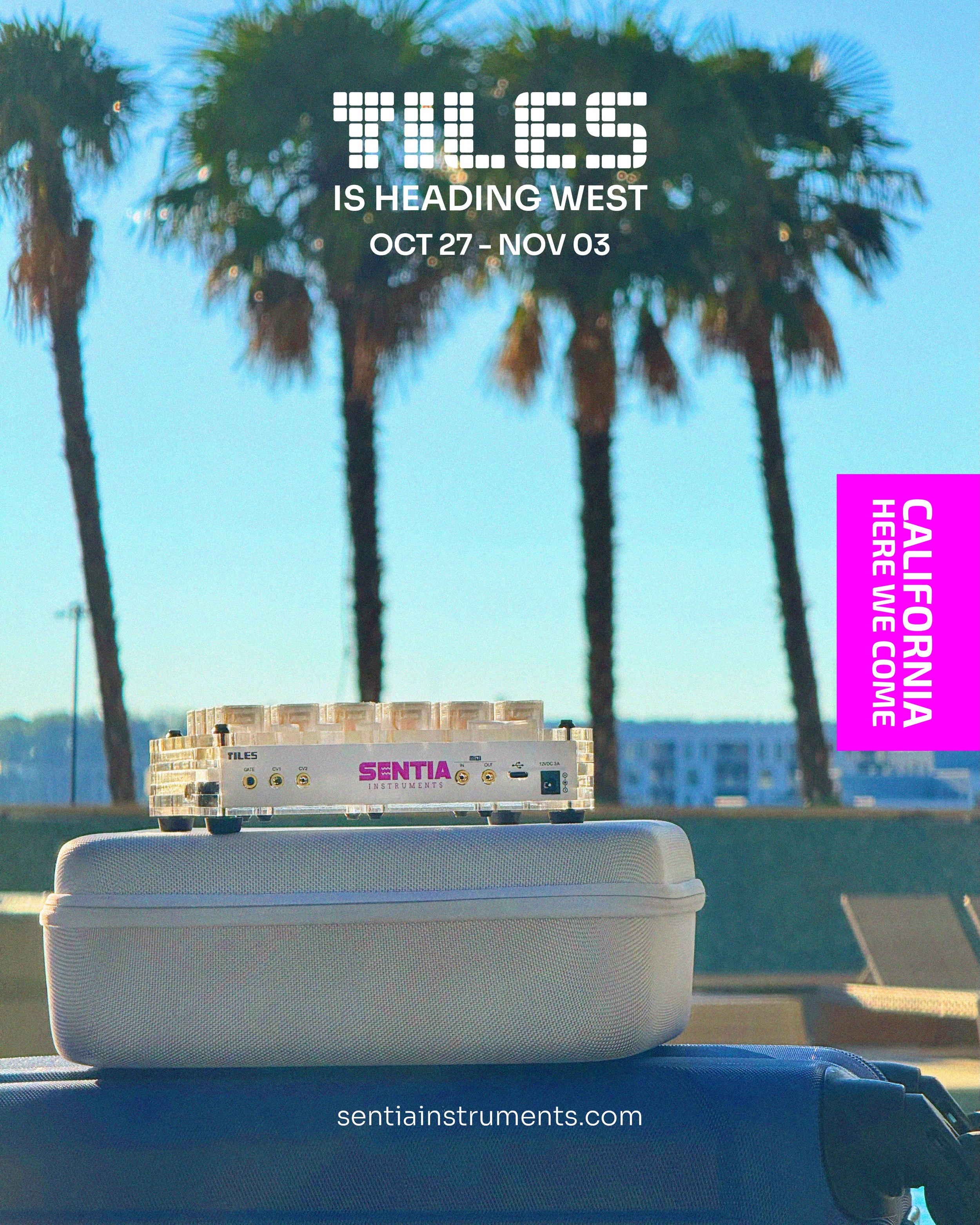 We&rsquo;ll be in California October 27&ndash;November 3, and we&rsquo;re bringing TILES with us!
We want people to get their hands on it, play it, push it, and tell us what they think. Artists, producers, performers, music-tech people, anyone curiou