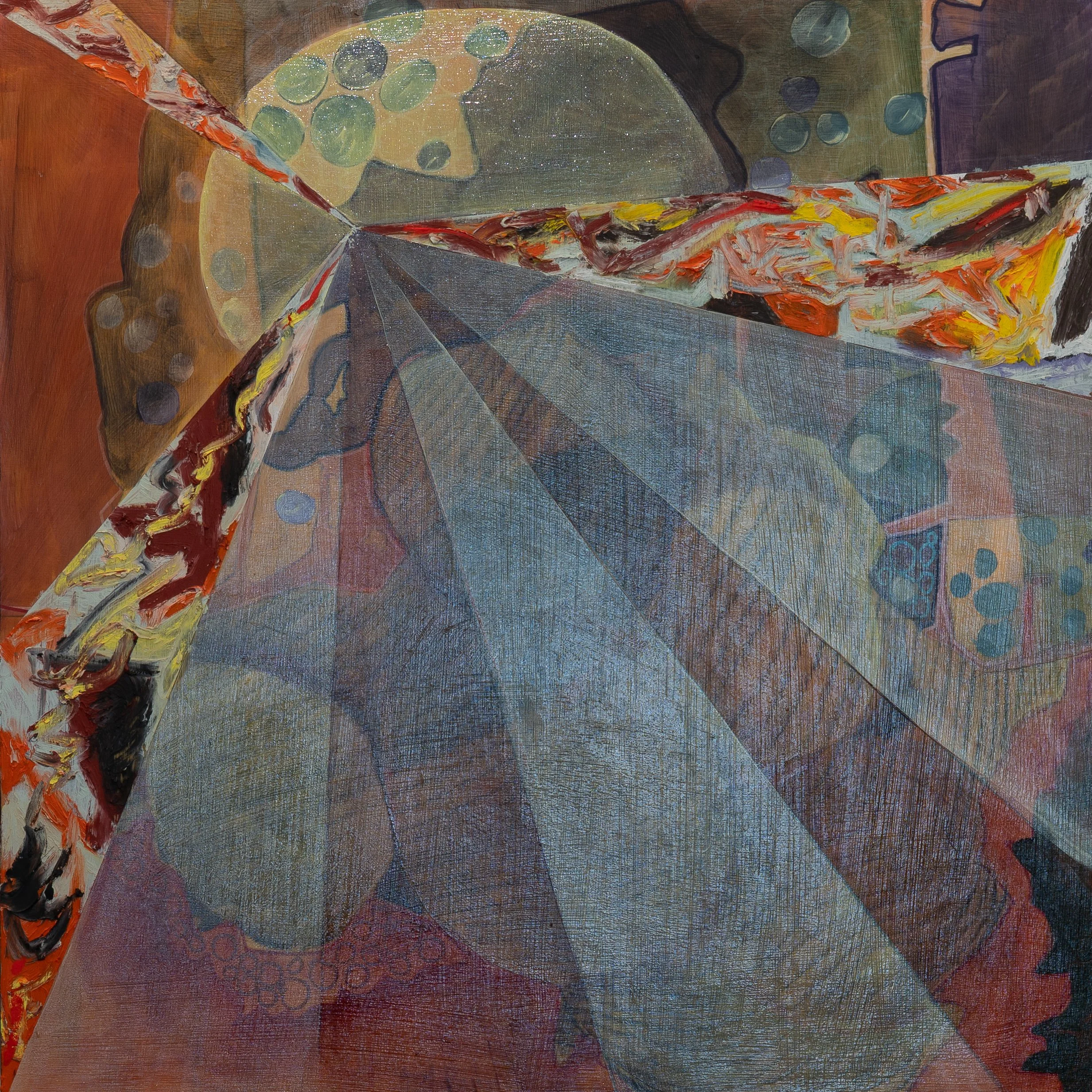 First Light, 2025
76x76cm Mixed media on board- 
 (Watercolor, Acrylic, Markers Charcoal and oil)
**Available** $1050- Plus postage- please email inquiry 