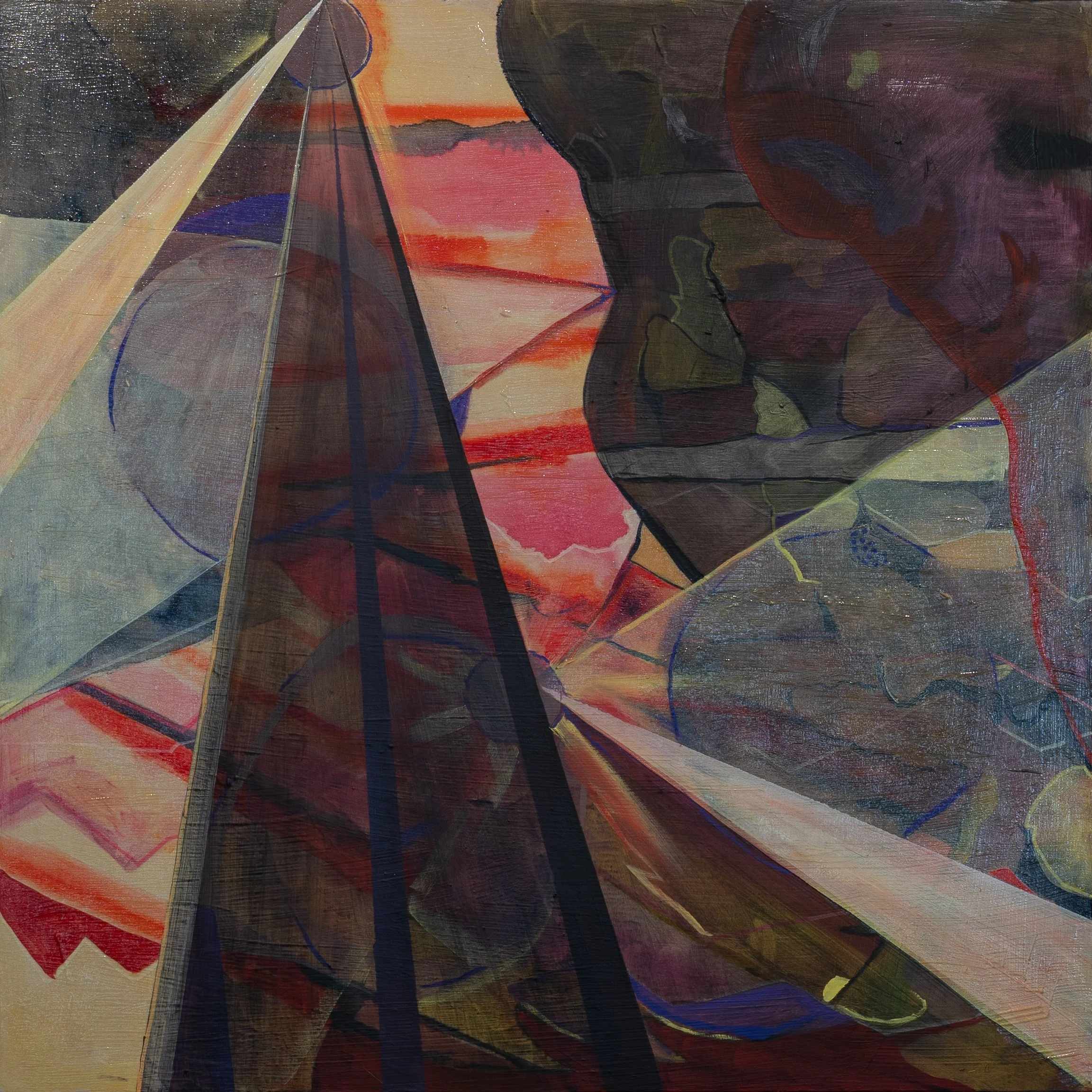 Play of light, 
76x76cm Mixed media on board- 
 (Watercolor, Acrylic, Markers Charcoal and oil)
**Available** $1050- Plus postage- please email inquiry 
