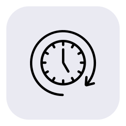 Clock icon with a circular arrow indicating time or history