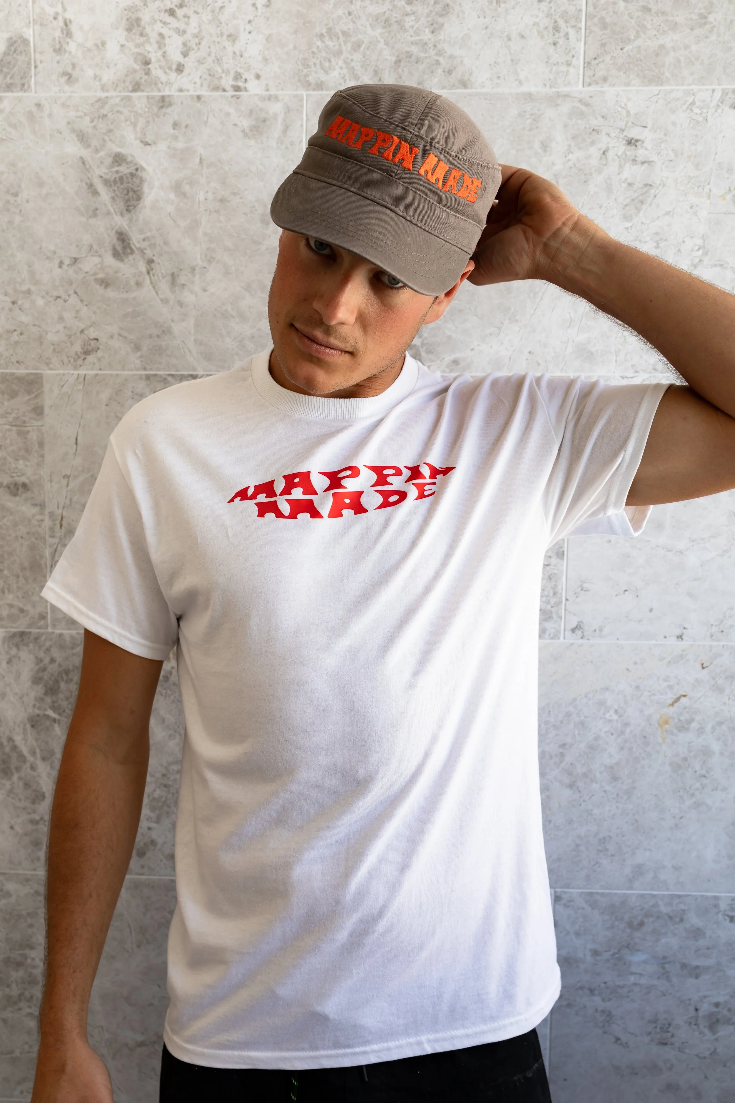 Brothers Building Cotton Work Tee ~ White