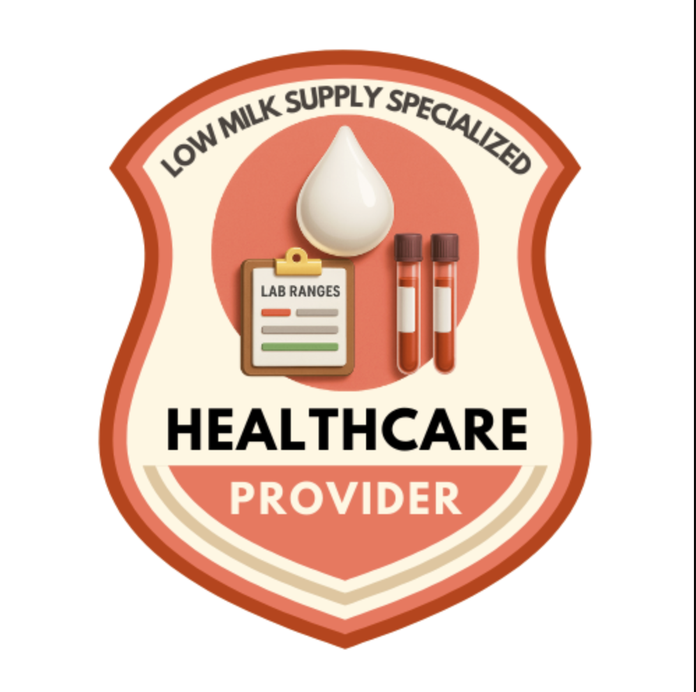 Kayla Roth’s Low Milk Supply Specialized Healthcare Provider certificate