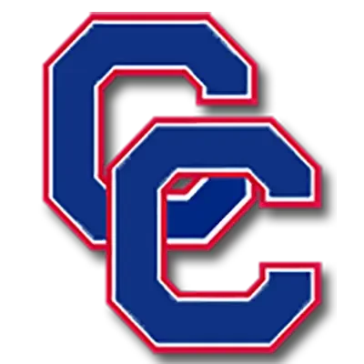 Logo with three interlocking letters 'C' and 'E' in red and blue.