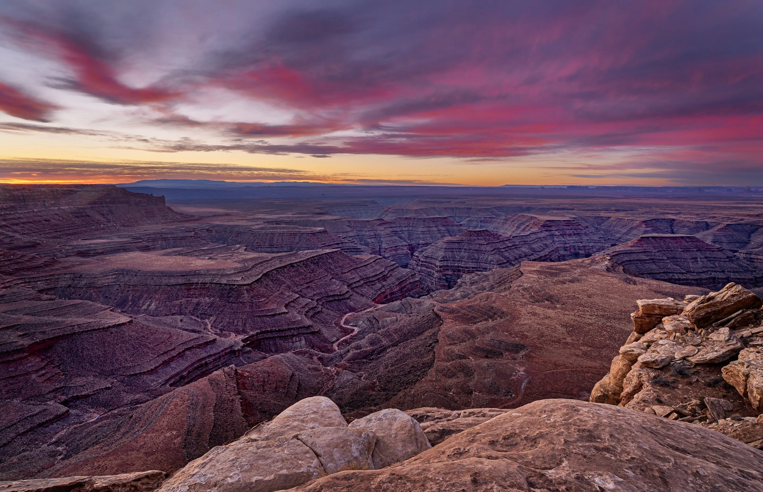 Dawn over the San Juan River, Muley Point, UT