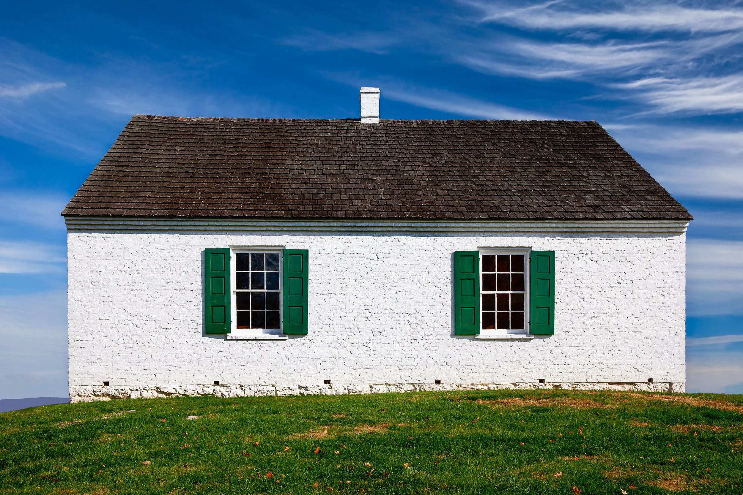 Dunkers Church, Antietam National Historic Park, MD acted as an artillery landmark and field hopital on the bloodiest day in American History