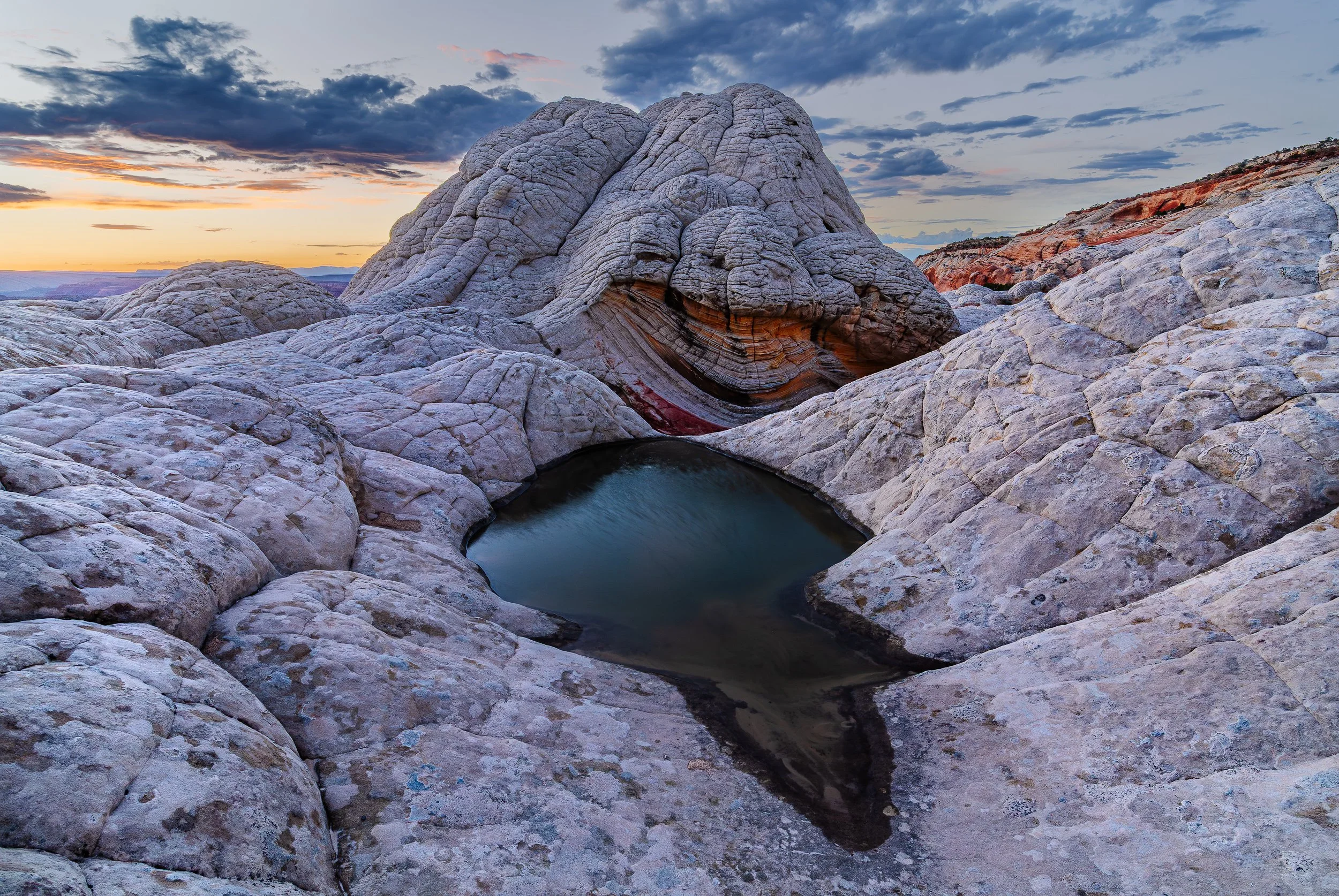 Dusk, White Pockets, Vermillion Cliffs National Monument, AZ. 