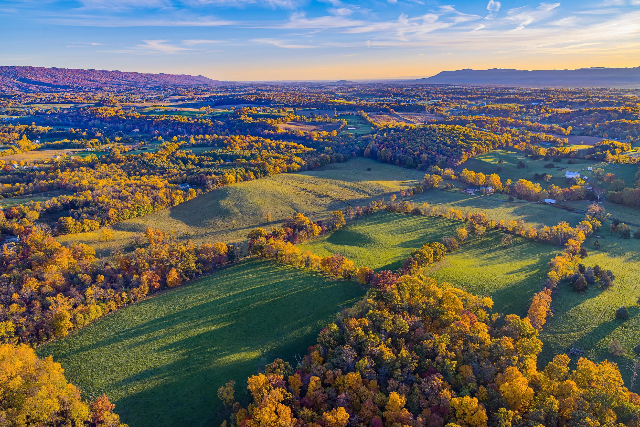 Shenandoah Valley from a hot air balloon, VA